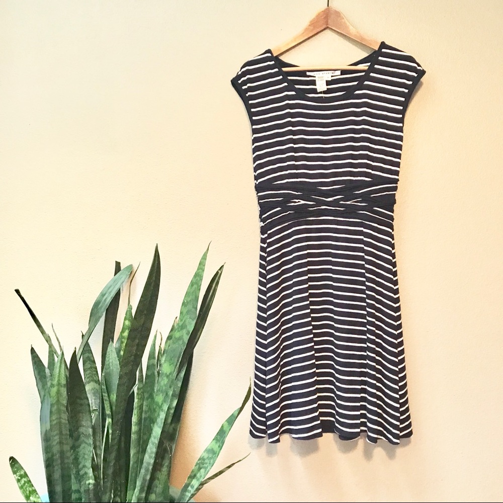 NWT Max Studio Nautical Stripe Twist Front Dress